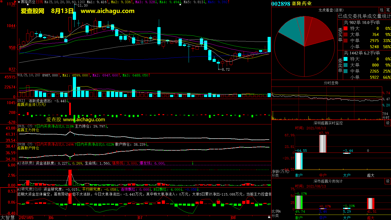 赛隆药业(002898)大智慧超赢数据