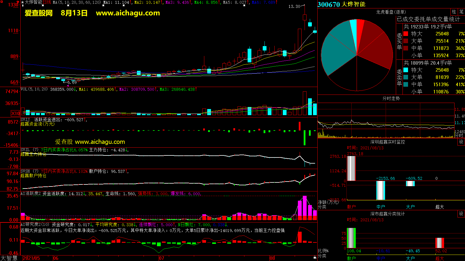 大烨智能(300670)大智慧超赢数据