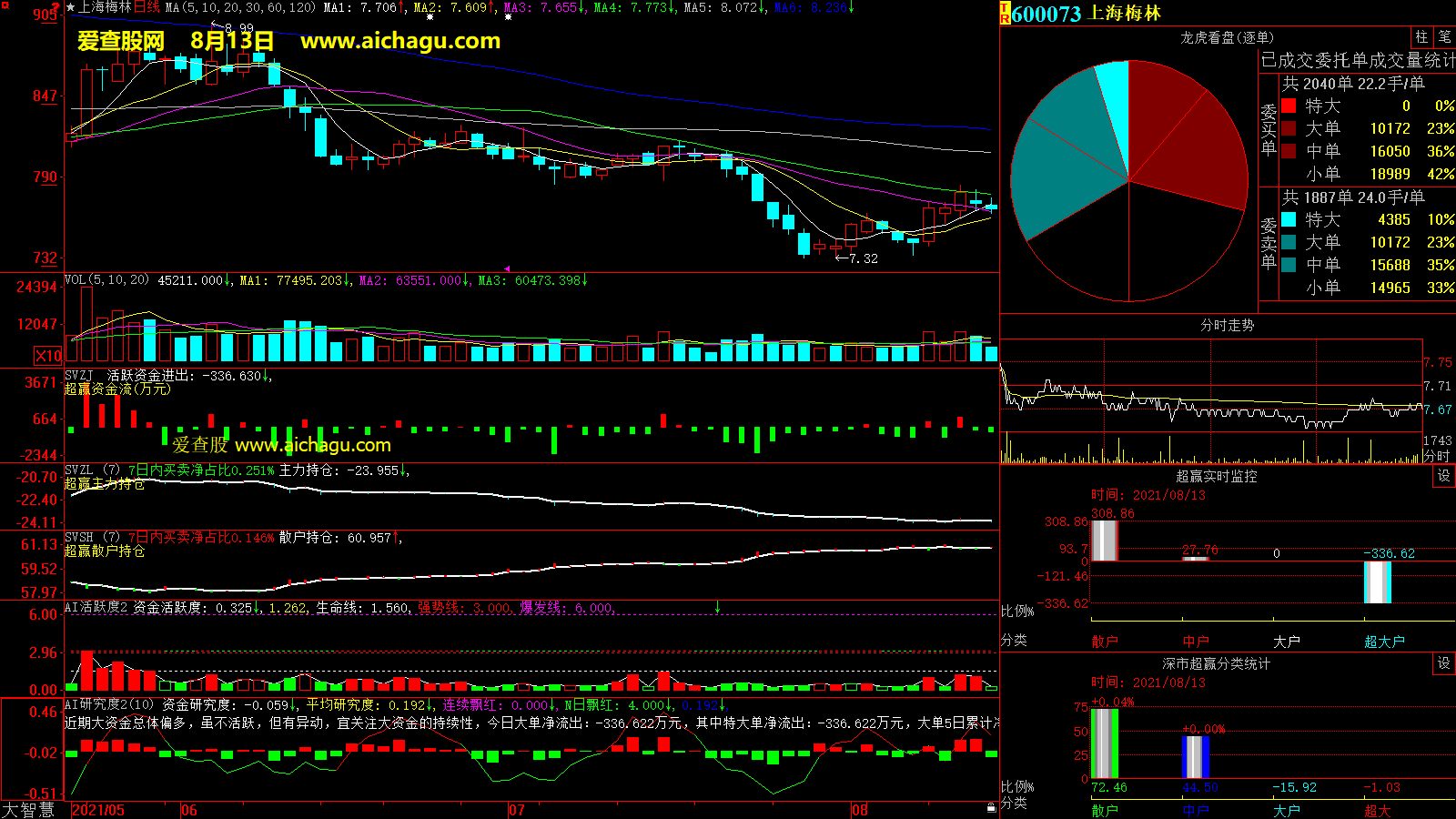 上海梅林(600073)大智慧超赢数据