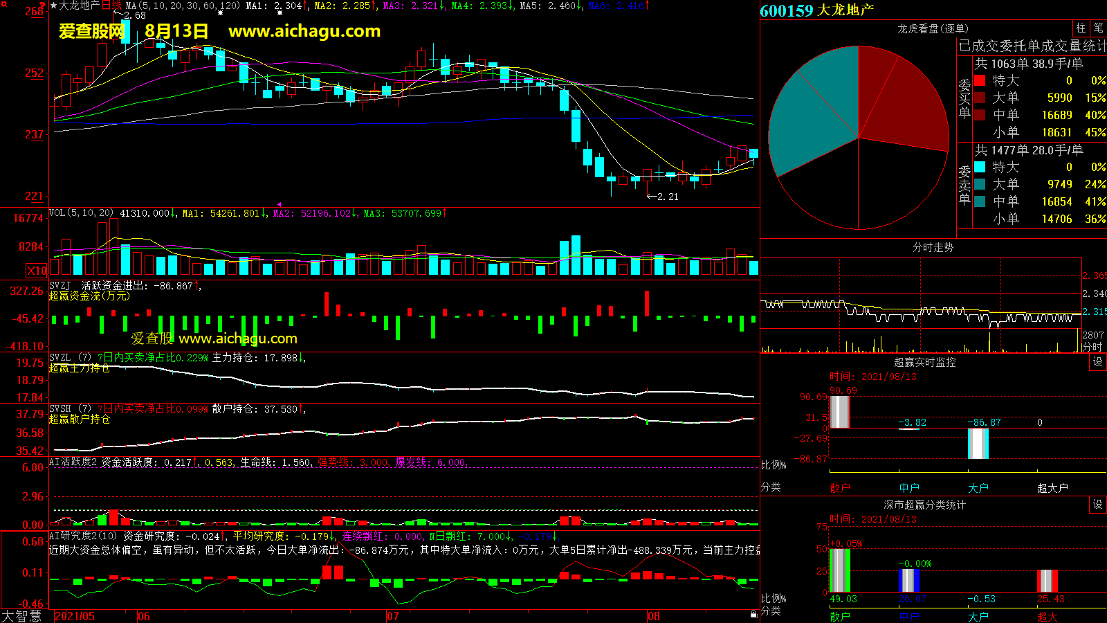 大龙地产(600159)大智慧超赢数据