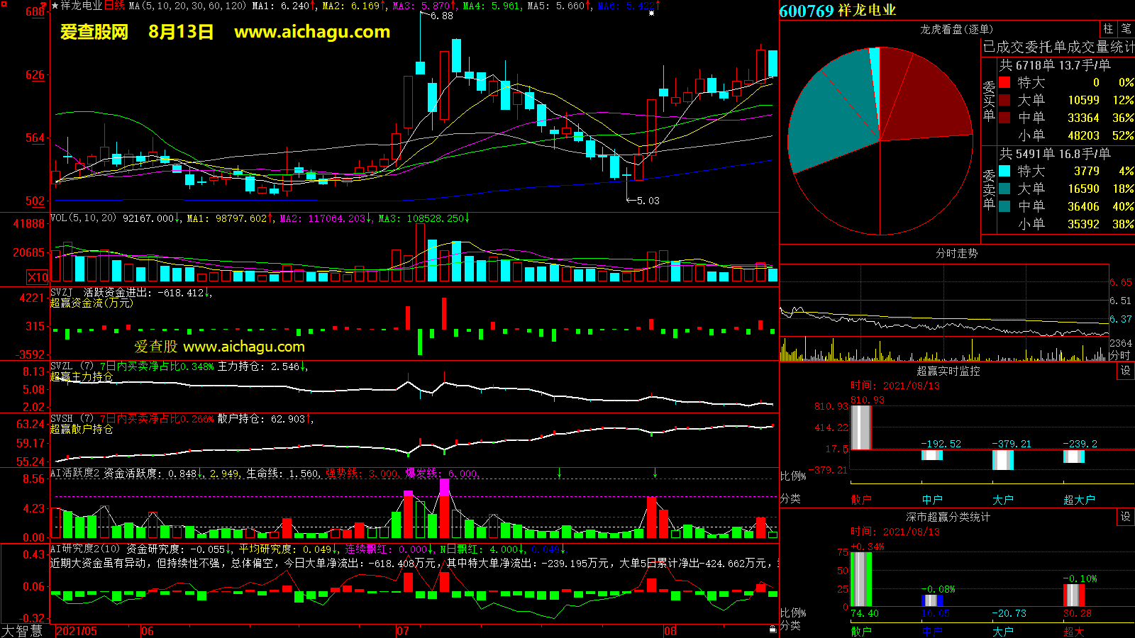 祥龙电业(600769)大智慧超赢数据