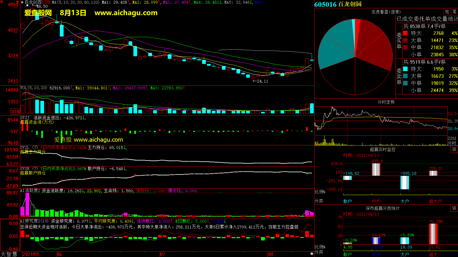 百龙创园(605016)大智慧超赢数据